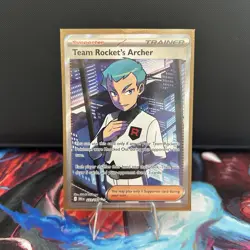 Pokemon Team Rockets Archer TCG Full Art Trainer Card 223/182 Destined Rivals - Image 1
