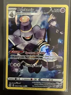 Pokemon Brilliant Stars TG06/TG30 Dusknoir Full Art Ultra Rare NM - Image 1