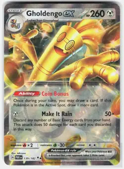 POKEMON GHOLDENGO EX 139 PARADOX RIFT HOLO NM - Image 1
