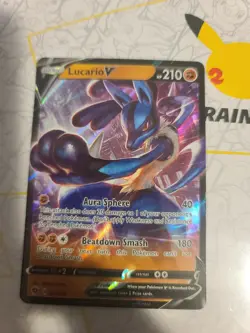Pokemon TCG Lucario V Champion's Path 027/073 Holo Ultra Rare - Image 1