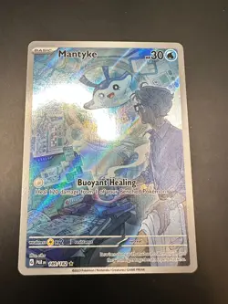 Pokemon TCG Paradox Rift Mantyke 189/182 Illustration Rare - Image 1