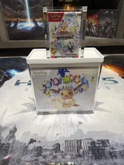 Pokemon Prismatic Evolutions etb and booster bundle set w/cases - Image 1