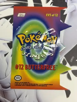 Pokemon Topps Butterfree #12 Die Cut EV3 Of 12 LP - Image 2