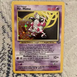 Pokemon TCG Mr. Mime Jungle 6/64 Holo Unlimited Holo Rare - Image 1