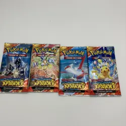 Pokemon Scarlet & Violet Surging Sparks Booster Pack Art Set Of 4 Sealed - Image 1