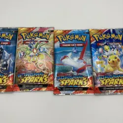 Pokemon Scarlet & Violet Surging Sparks Booster Pack Art Set Of 4 Sealed - Image 3