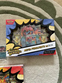 Pokemon Ascended Heroes Mega EX Box Feraligatr Emboar Meganium - Set of 3 Sealed - Image 3
