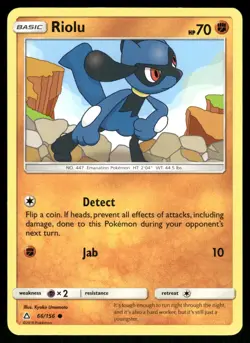 Riolu 66/156 Common Ultra Prism Pokemon Lightly Played - Image 1