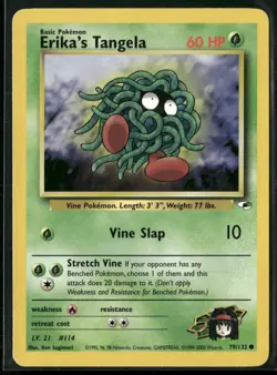 Erika's Tangela 79/132 Common Gym Heroes Pokemon Lightly Played - Image 1