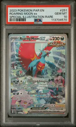 2023 Pokemon Paradox Rift Roaring Moon EX Special Illustration Rare PSA 10 #251 - Image 1