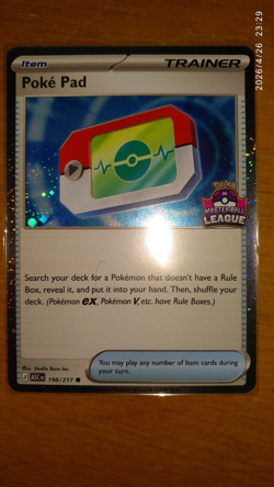 Pokemon TCG Poke Pad Master Ball League Participation Promo ASC 198/217 - Image 1
