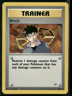 Brock 98/132 Rare Gym Heroes Pokemon Moderately Played - Image 1