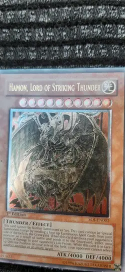 Yugioh Hamon Lord Of Striking Thunder First Edition SOI EN002 - Image 2