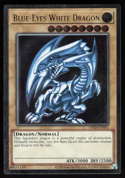 Blue-Eyes White Dragon OP28-EN001 Ultimate Rare EURO YU-GI-OH - Image 1