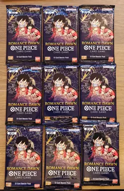 9x One Piece OP-01 Romance Dawn Booster Packs ENGLISH - Image 1