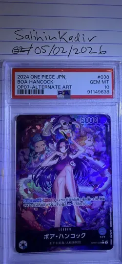 Bandai Boa Hancock OP07-038 500 Years Alt Art Foil Leader PSA 10 One Piece CCG - Image 1