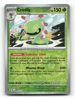 Cradily 6/142 - Stellar Crown Reverse Holo - Pokemon Card NM/M - Image 1