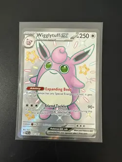 Wigglytuff ex 222/091 Shiny Ultra Rare - Paldean Fates Pokemon Card NM - Image 1