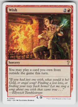 Wish (White Border) Rare Mystery Booster 2 64 MTG Near Mint 2024 - Image 1