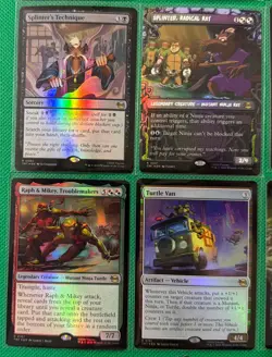 MTG TMNT 65 Card Lot (5 MYTHIC, 10 RARE, 20U, 30C) Michelangelo Triceraton P7 - Image 4