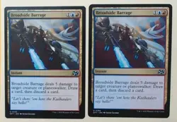 x2 Broadside Barrage MTG Aetherdrift 192 UNCOMMON M/NM 2x Magic The Gathering - Image 1