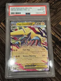 2025 POKEMON MEG EN-MEGA EVOLUTION #050 MEGA MANECTRIC EX PSA 10 - Image 1