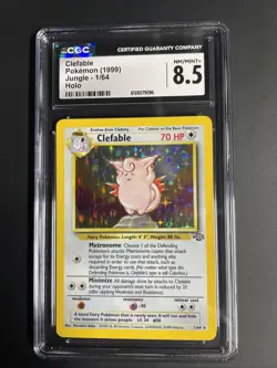 Pokemon Clefable Holo 1/64 from Jungle Unlimited in a CGC 8.5 !! - Image 1