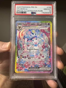 Pokemon 2025 Sylveon ex 156/131 SIR Prismatic Evolutions GEM MINT PSA 10 - Image 1