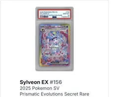 Pokemon 2025 Sylveon ex 156/131 SIR Prismatic Evolutions GEM MINT PSA 10 - Image 3