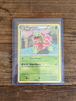 Pokemon Complete Meganium HeartGold & SoulSilver Evolution Set - Lot 3 Cards - Image 2