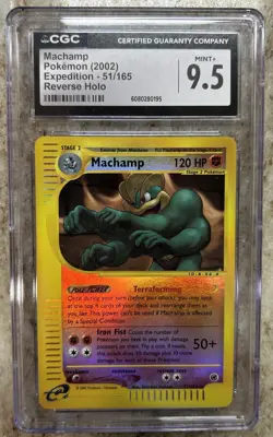 Pokemon Machamp Reverse Holo 51/165 from Expedition in a CGC 9 !! - Image 1