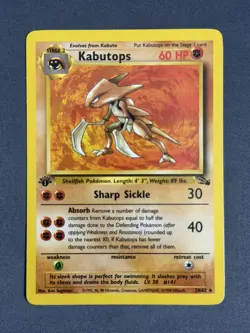 Pokemon Kabutops Fossil Rare 1st Edition 24/62 Non Holo - Image 1