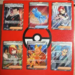 Pokemon TCG Full Art Holo Trainer Lot (6) Giovanni, Ariana, Mela, Firebreather - Image 1