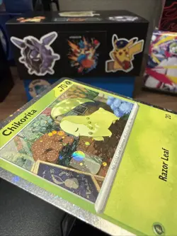 Chikorita MEP 069 - NM Pokemon Mega Evolution Perfect Order Cosmos Holo Promo - Image 2
