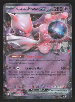 Team Rocket's Mewtwo ex 079/217 Pokemon TCG Ascended Heroes NM - Image 1