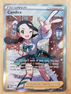 Pokemon TCG Candice (Full Art) Sword & Shield - Silver Tempest 189/195 Holo LP - Image 1