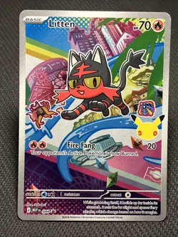 Litten - 044 First Partner Illustration Series 1 Promo Pokemon NM - Image 1