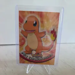 Pokemon TCG - TOPPS #04 CHARMANDER - RED Logo EX-NM - Image 1