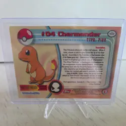 Pokemon TCG - TOPPS #04 CHARMANDER - RED Logo EX-NM - Image 2