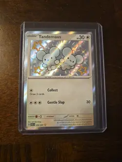 Pokemon TCG Tandemaus 209/091 SV Paldean Fates Shiny Rare - Image 1