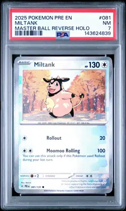 2025 Pokemon SV Prismatic Miltank Reverse Holo Master Ball #081/131 - Image 1