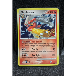 Pokemon Blaziken Platinum Holo Rare 3/127 130 HP Stage 2 English - Image 1