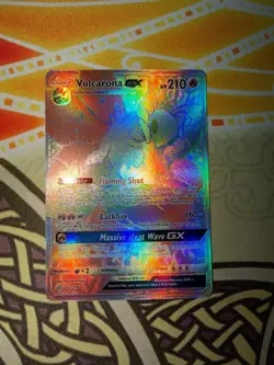 Volcarona GX 252/236 SM - Cosmic Eclipse Rainbow Secret Rare Pokemon Card - Image 3