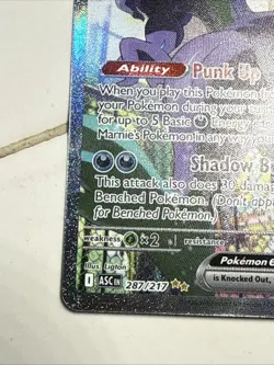 Pokemon TCG Marnie's Grimmsnarl ex 287/217 Special Illustration Rare Holo 320 H… - Image 5