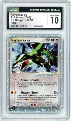 Pokemon Rayquaza EX #97 EX Dragon CGC 10 Gem Mint - Image 1