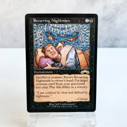 MTG Recurring Nightmare Exodus 72/143 Rare Black Enchantment Old Frame Magic Car - Image 1