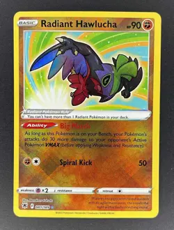 Radiant Hawlucha Radiant Rare 81/189 Pokemon Sword & Shield Astral Radiance - Image 1