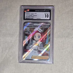 CGC 10 GEM MINT – Pokemon Center Lady UR Holo – Full Art Trainer – Vivid Voltage - Image 1