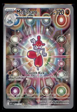 Pokemon Medicham Stellar Crown 241/217 Illustration Rare Full Art Holo 2024 - Image 1
