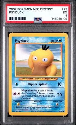 2002 POKEMON NEO DESTINY #79 PSYDUCK PSA 5 - Image 1